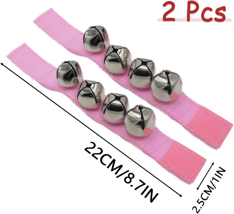 CashBeat Wrist Bells Set of 2, Adjustable Jingle Bells for Wrist/Ankle, Percussion Accessory for Dance, Fitness, Stage Performance - Image 2
